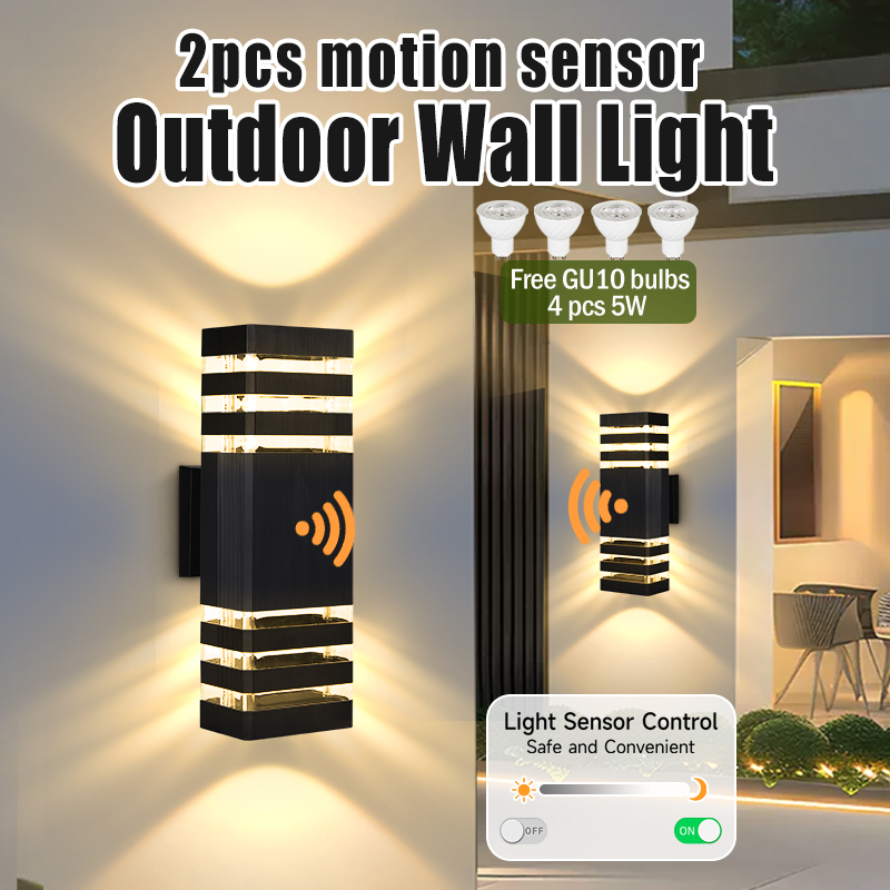 Xl Outdoor Lighting - センサーライト屋外壁ランプ GU10 壁装飾ライト屋内防水モーションセンサー壁ライトインテリア壁ライト 110V 220V
