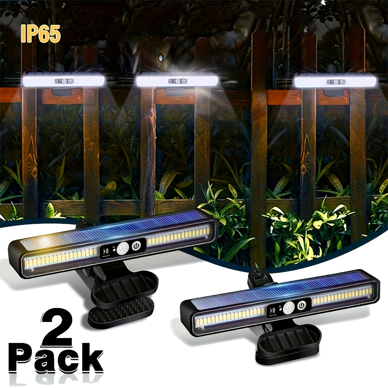 Outdoor Lighting On Fence - クリップ式ソーラーモーションライト屋外防水、36個のLEDを搭載した屋外用ソーラーフェンスライト、ポータブルソーラー式セキュリティライト