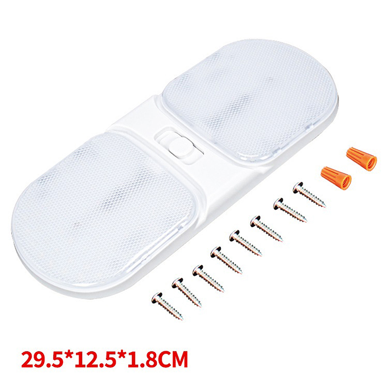 Outdoor Lighting Switch - オン/オフスイッチ付きの調光可能な室内灯,天井ドームライト,rv,rv,ボックス,トラック,屋外キャンピングカー,126 LED, DC12V-24V