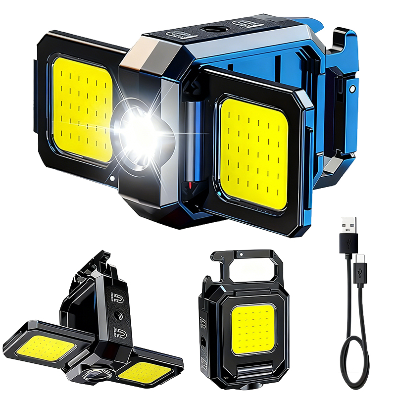 Outdoor Lighting Lanterns - ミニ懐中電灯キーホルダーライト COB ワークライト USB 充電式ランプ 90