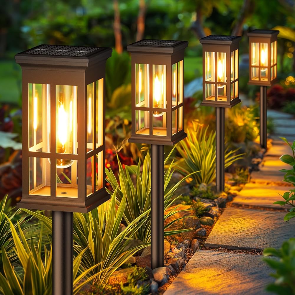 Landscape Spike Light - ソーラーパスウェイライト屋外ソーラーランプ防水景観照明庭庭パティオ歩道私道キャンプ装飾用