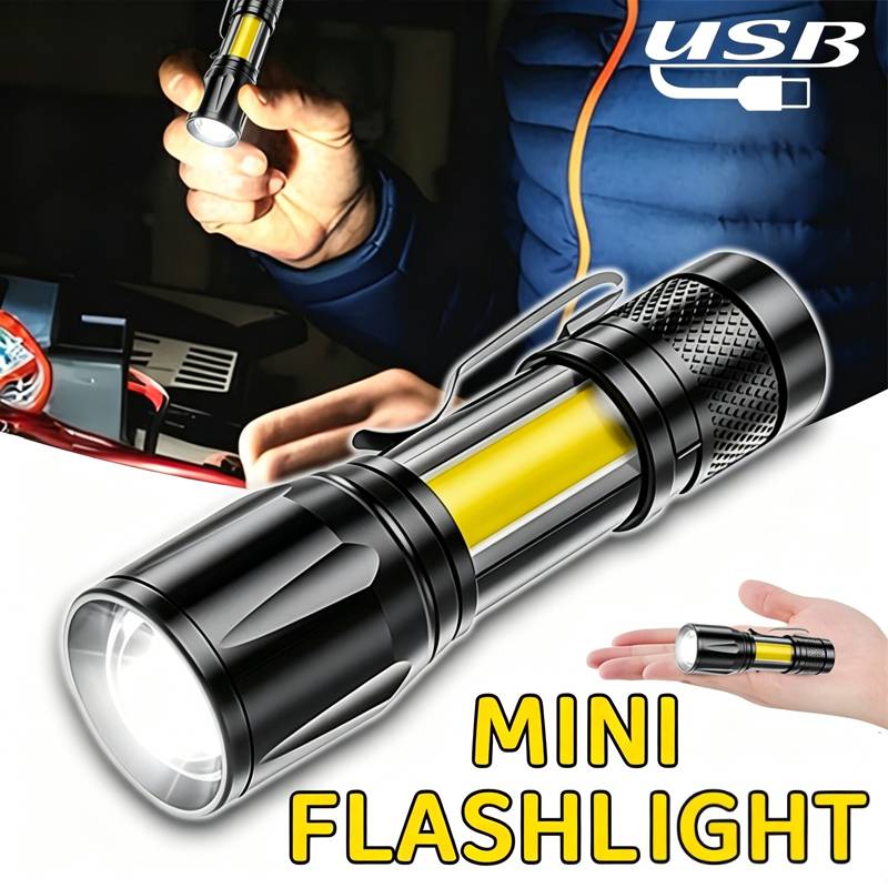 Outdoor Lighting Lanterns - ミニ LED 懐中電灯 COB 投光器ポータブル作業トーチ USB