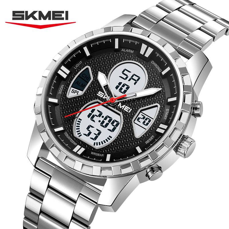 Outdoor Lighting Timer - SKMEI 2516 ファッショナブルでユニークなデュアルディスプレイダイヤル電子時計 防水 タイミング機能付き ナイトライト搭載