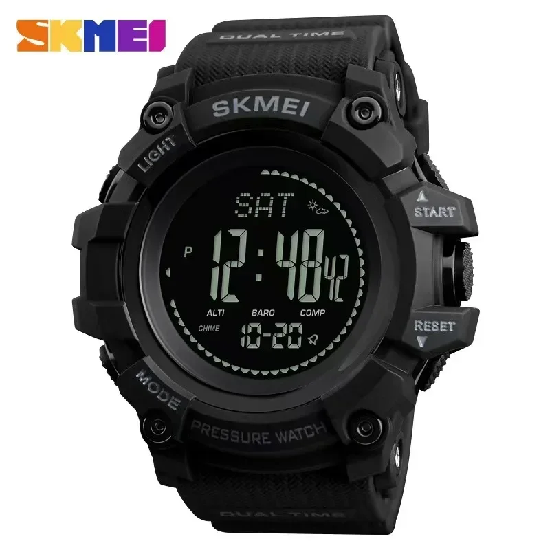Outdoor Lighting Timer - SKmei-男性用デジタルブレスレット,屋外用防水時計,血圧,コンパス,1358