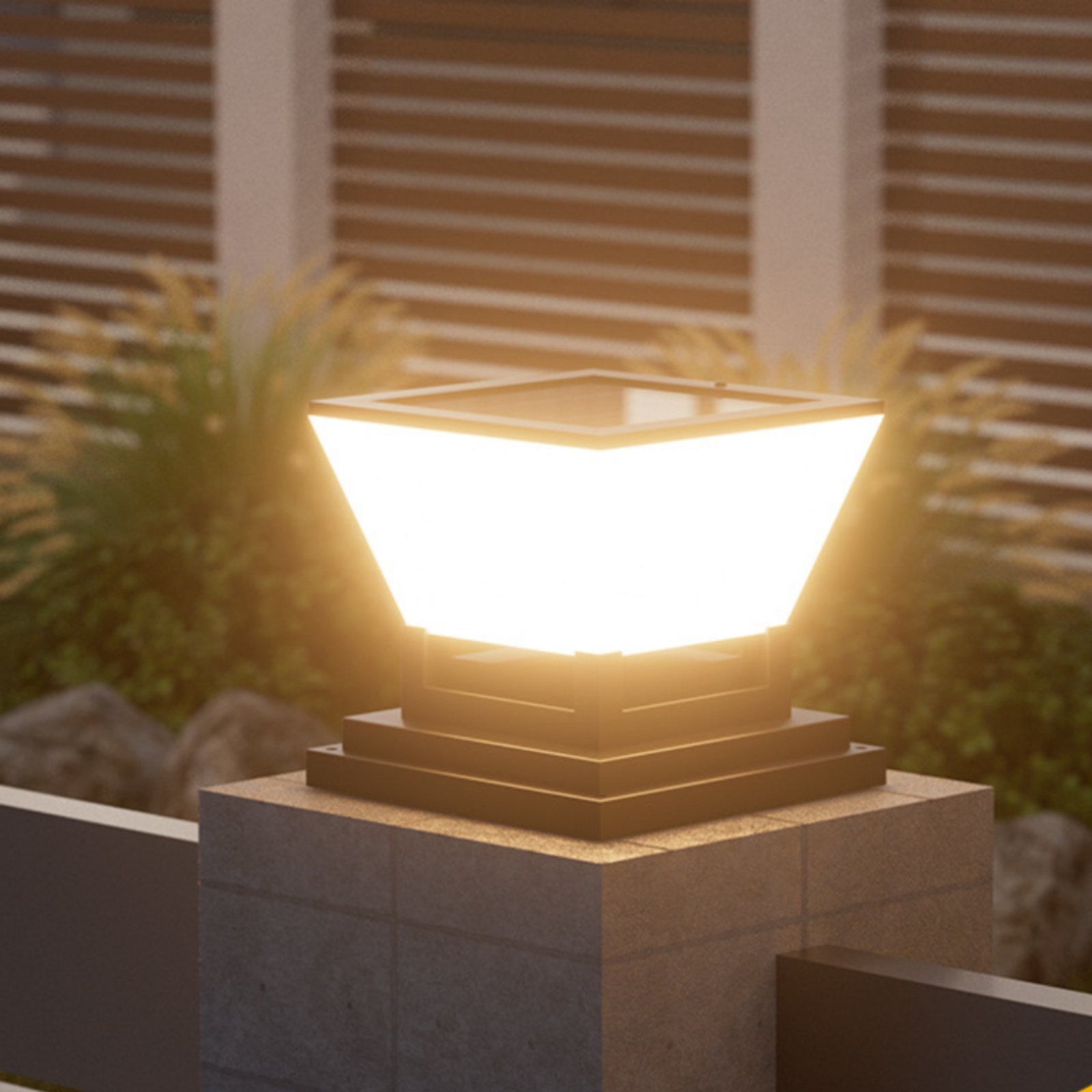 Outdoor Lighting Lanterns - ソーラーポストライト防水ソーラーフェンスライトフェンスキャップランタン防水屋外照明取り付け簡単