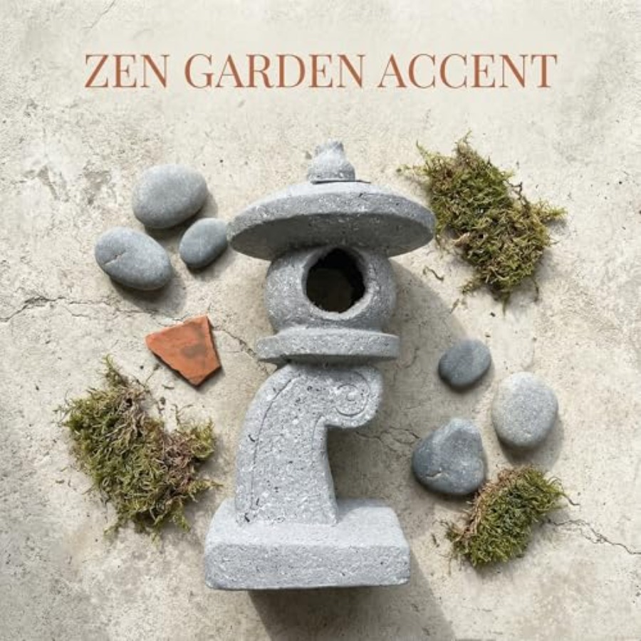 14インチの高さのアジア風ソーラー式禅塔ガーデンスタチューL - Outdoor Zen Lighting のレビューと価格