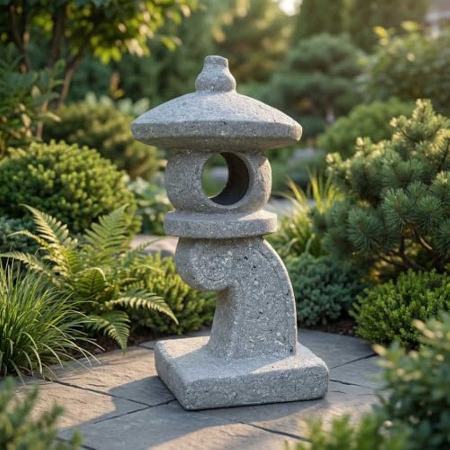 14インチの高さのアジア風ソーラー式禅塔ガーデンスタチューL - Outdoor Zen Lighting のレビューと価格