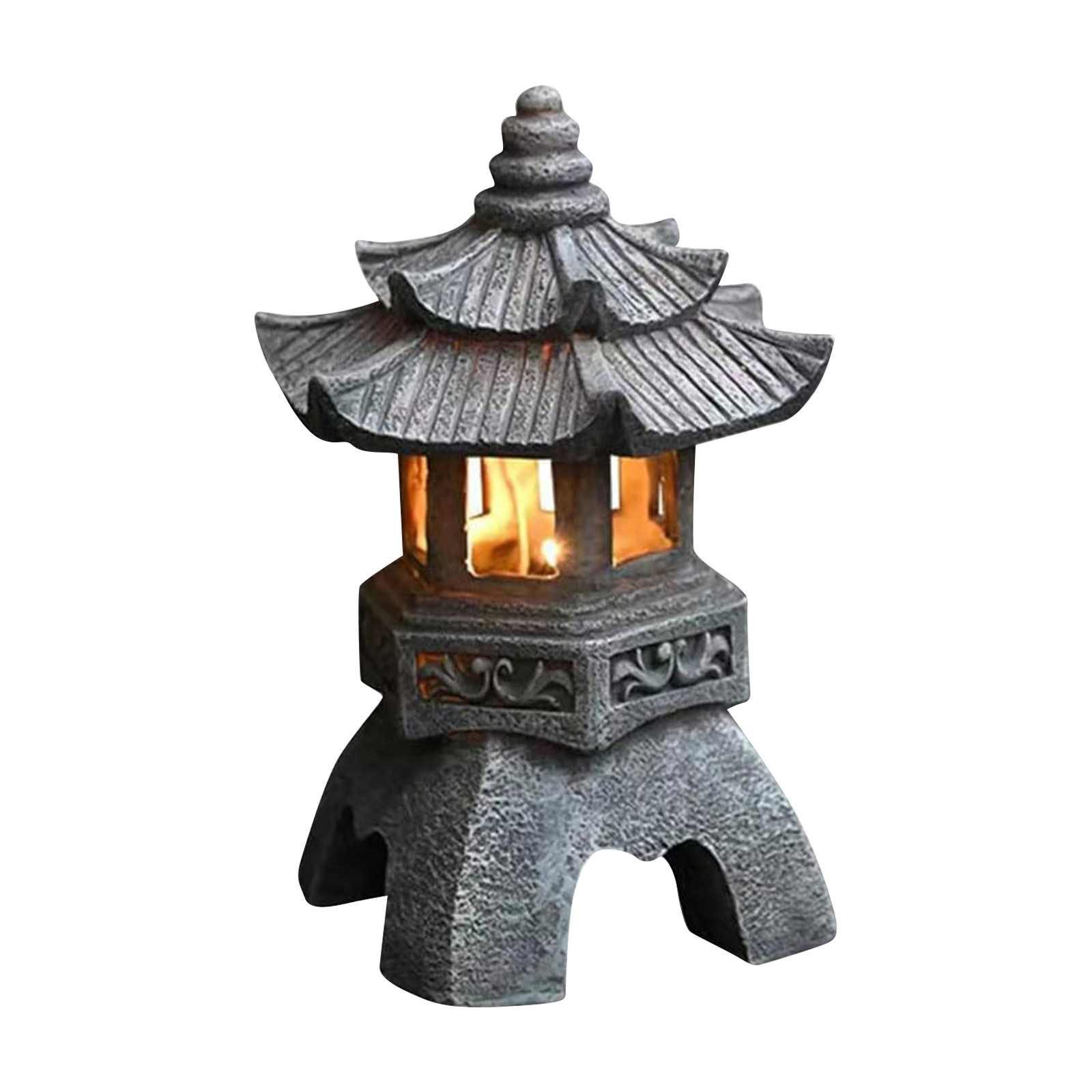 屋外ソーラーパワーLEDパゴダの像、日本の庭の装飾、zenラ - Outdoor Zen Lighting のレビューと価格