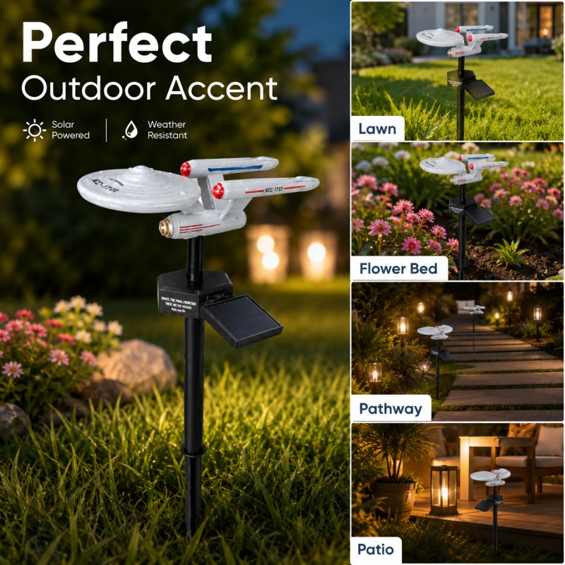 スタートレック USS エンタープライズ ソーラーガーデンス - Landscape Spike Light のレビューと価格