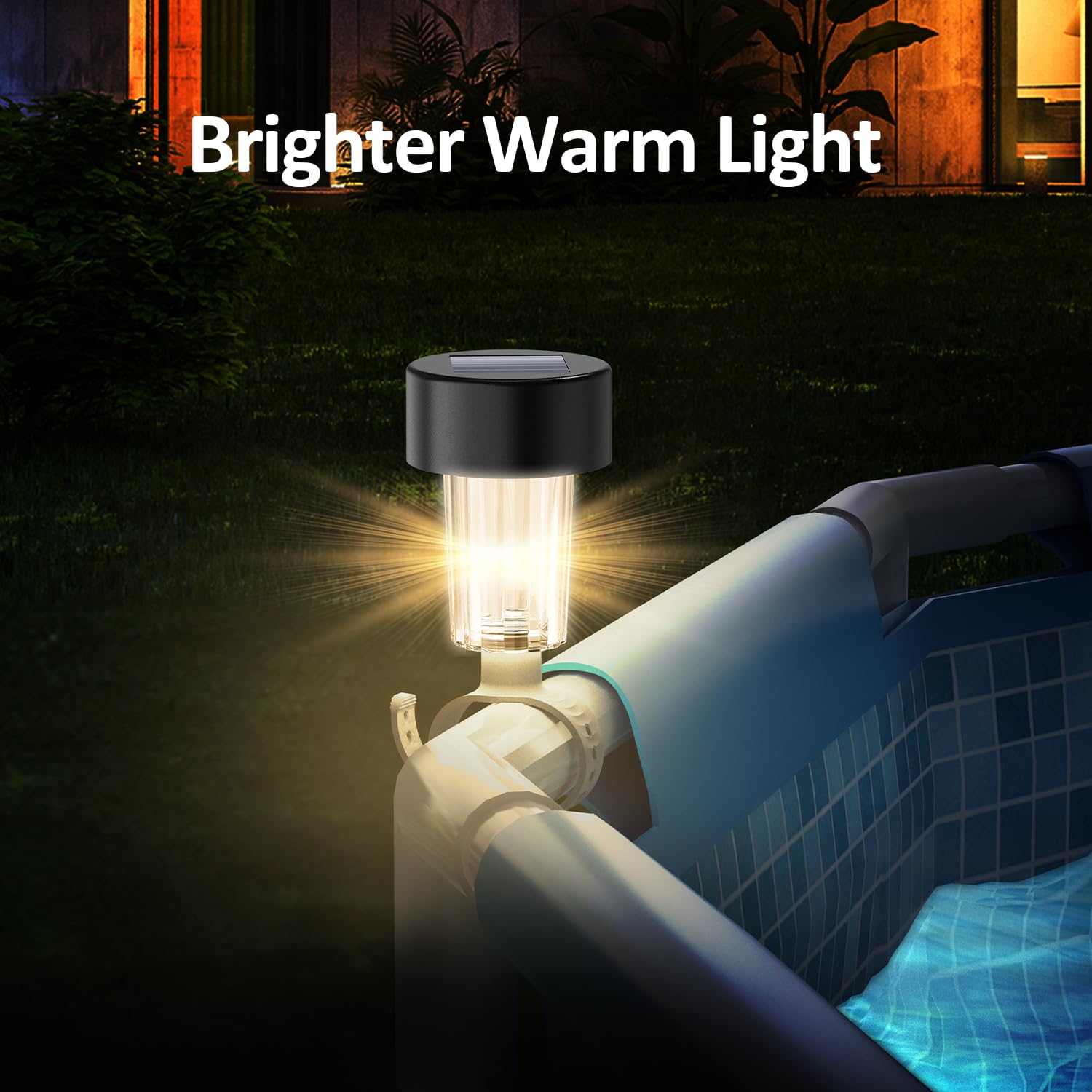 6 パッケージソーラープールライトフレーム地上スイミングプー - Outdoor Lighting On Fence のレビューと価格