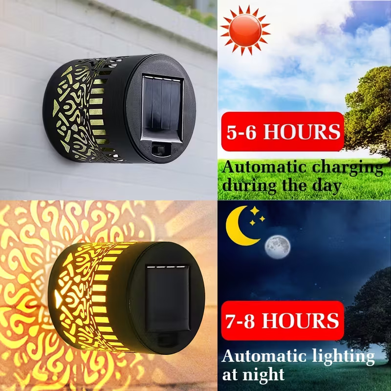 ソーラーマンダラランタンウォールランプ屋外LED防水フェンス - Outdoor Lighting On Fence のレビューと価格