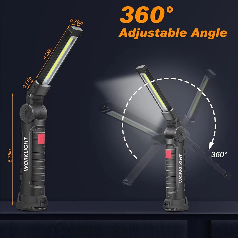 USB懐中電灯 充電式トーチツール 男性へのギフト 磁気ベー - Outdoor Lighting Lanterns のレビューと価格