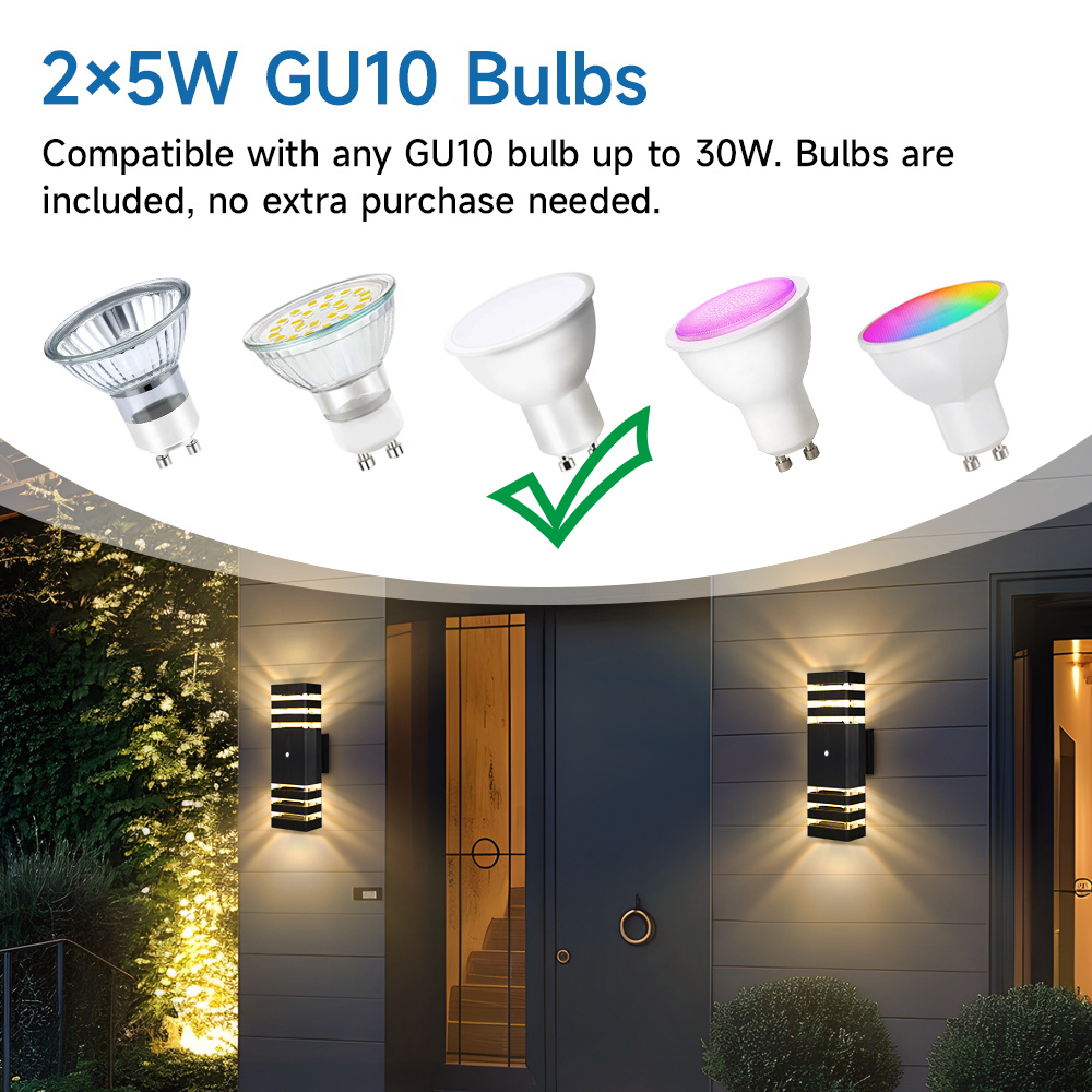 センサーライト屋外壁ランプ GU10 壁装飾ライト屋内防水モ - Xl Outdoor Lighting のレビューと価格