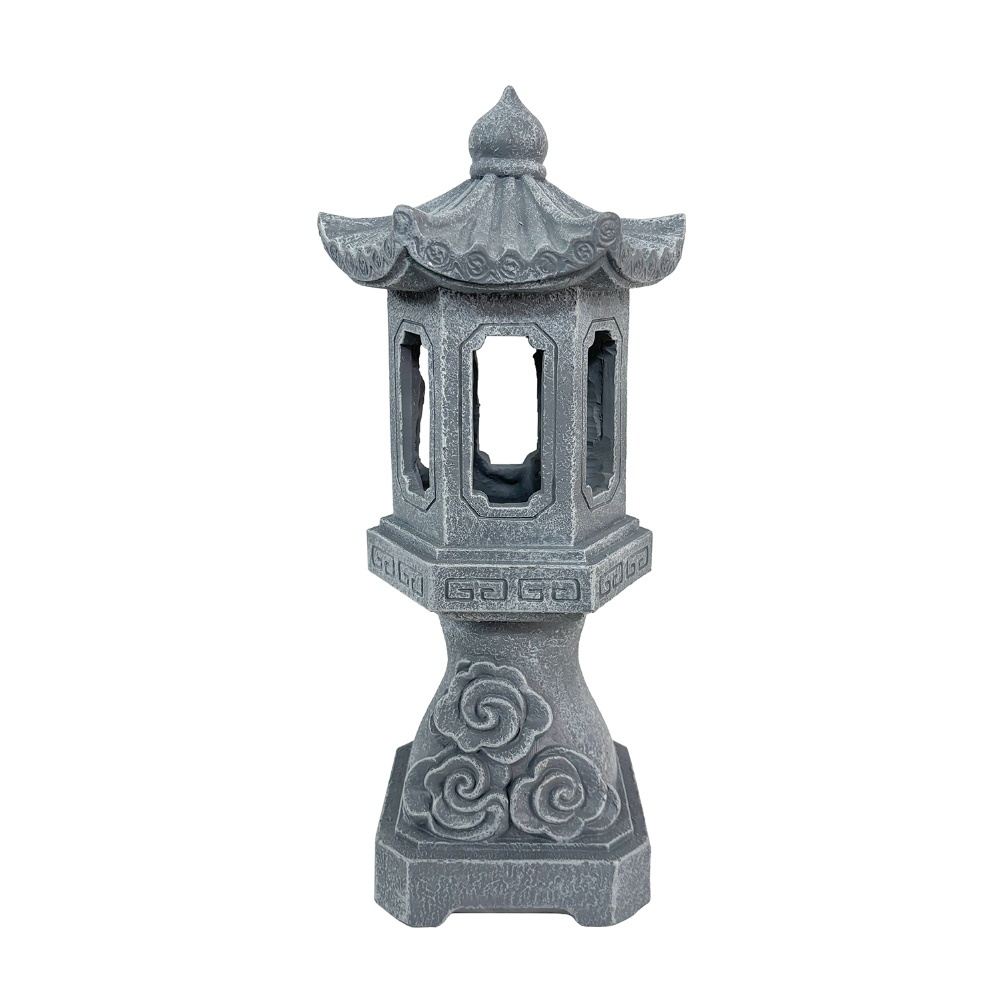 禅ソーラーパゴダランタン、樹脂素材、ソーラー式屋外ガーデンラ - Outdoor Zen Lighting のレビューと価格