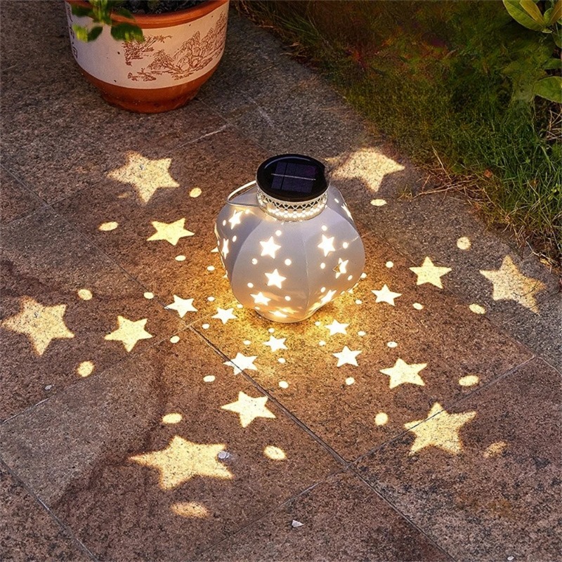 ガーデンスタープロジェクターランプ吊り下げ式ソーラーライト屋 - Outdoor Lighting Lanterns のレビューと価格