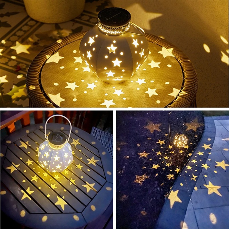 ガーデンスタープロジェクターランプ吊り下げ式ソーラーライト屋 - Outdoor Lighting Lanterns のレビューと価格