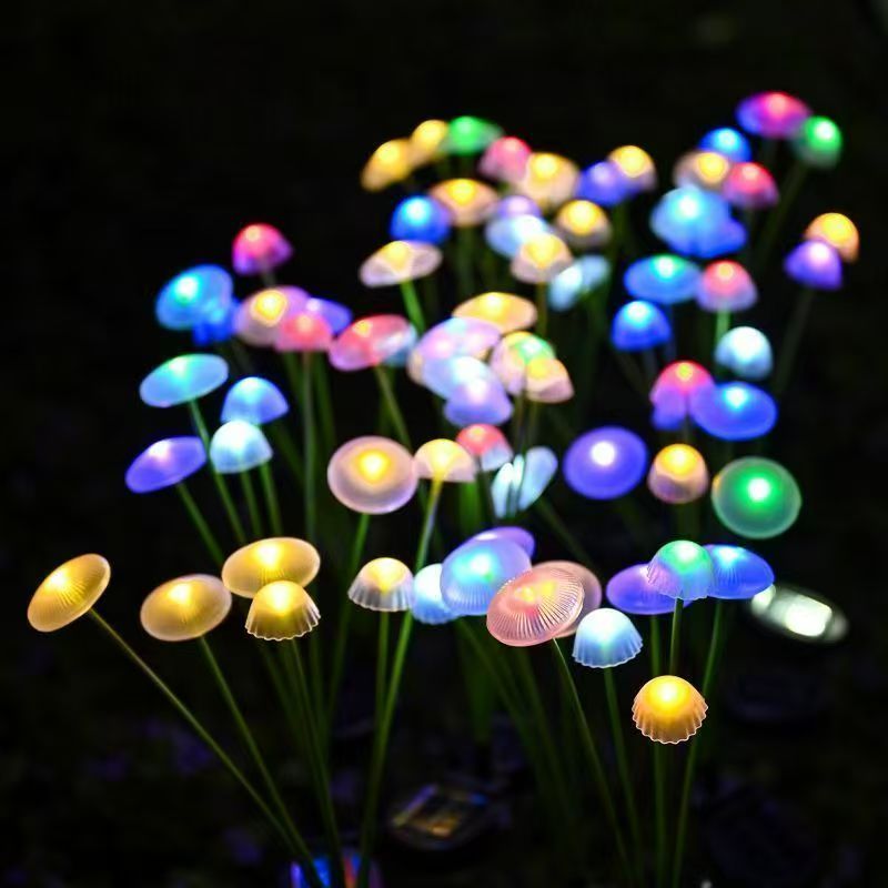 ソーラージェリーフィッシュマッシュルームライト LED 屋外 - Landscape Spike Light のレビューと価格