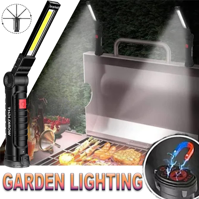 ポータブル LED 懐中電灯 磁気フック付き 屋外修理作業灯 - Outdoor Lighting Lanterns のレビューと価格