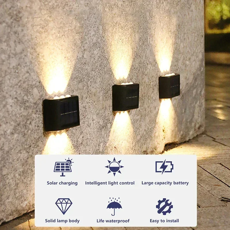 LEDソーラーライト 屋外防水 ソーラーウォールランプ 上下 - Xl Outdoor Lighting のレビューと価格