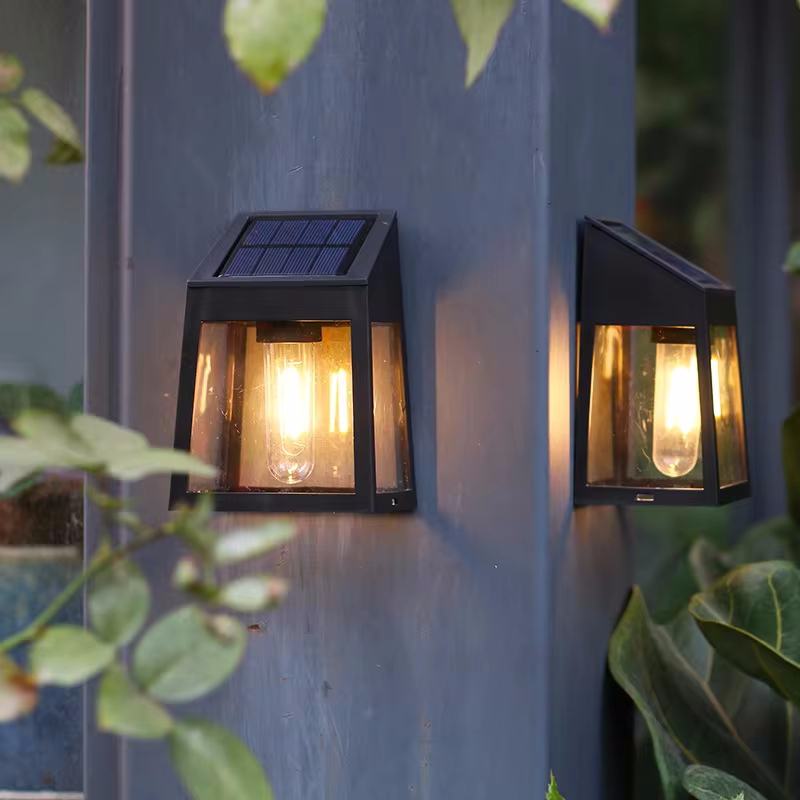 屋外ソーラーランプ,防水,壁照明,庭の装飾,タングステン電球 - Outdoor Lighting On Fence のレビューと価格