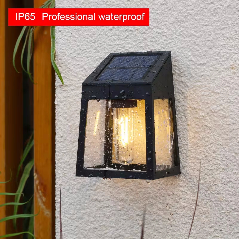 屋外ソーラーランプ,防水,壁照明,庭の装飾,タングステン電球 - Outdoor Lighting On Fence のレビューと価格