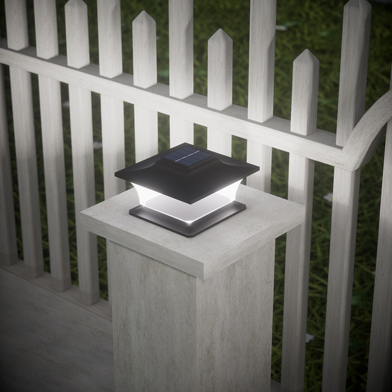 自動オン/オフ付きソーラーポストライト、庭の通路フェンスパテ - Outdoor Lighting On Fence のレビューと価格