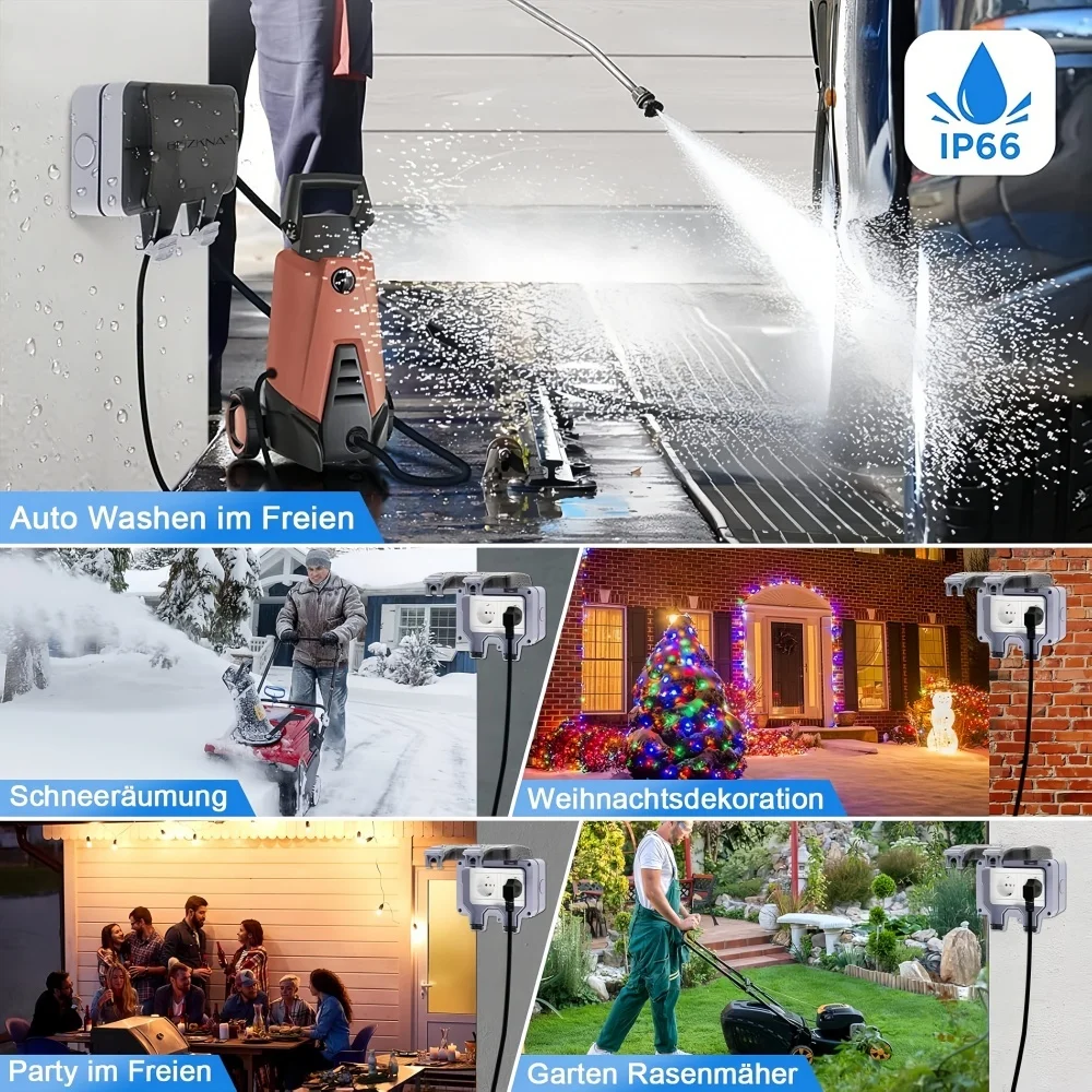スイッチインジケーターライト付きヨーロピアンスタイル屋外ソケ - Outdoor Lighting Switch のレビューと価格