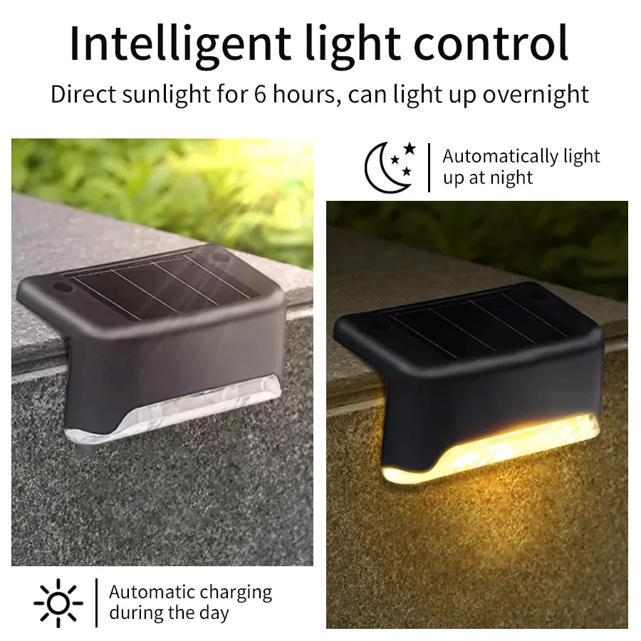 1-8 パック LED ソーラーステップライト屋外フェンスガ - Outdoor Lighting On Fence のレビューと価格