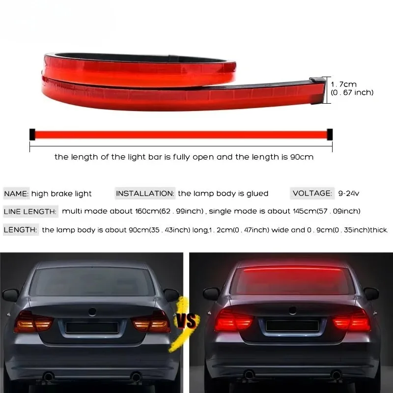 90cm防水LEDブレーキライトストリップ、方向指示器警告付 - Waterproof Led Strip のレビューと価格