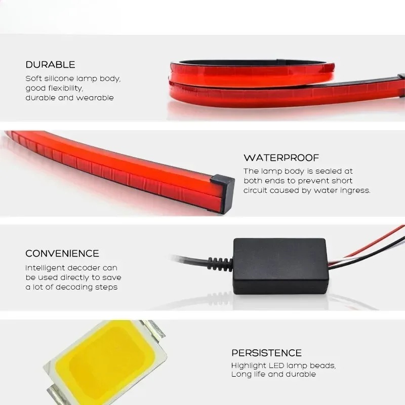 90cm防水LEDブレーキライトストリップ、方向指示器警告付 - Waterproof Led Strip のレビューと価格
