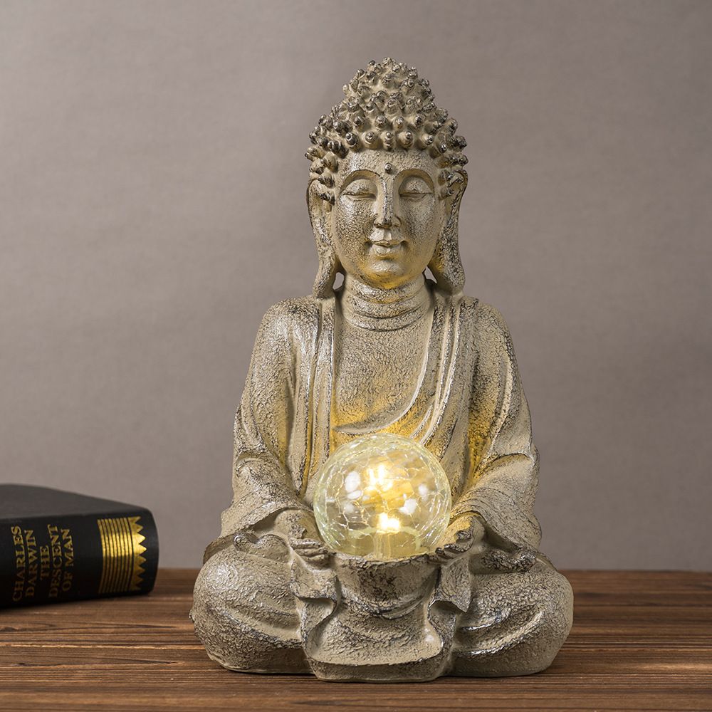 Vilead 27.5 センチメートル樹脂製仏像 LED ラ - Outdoor Zen Lighting のレビューと価格