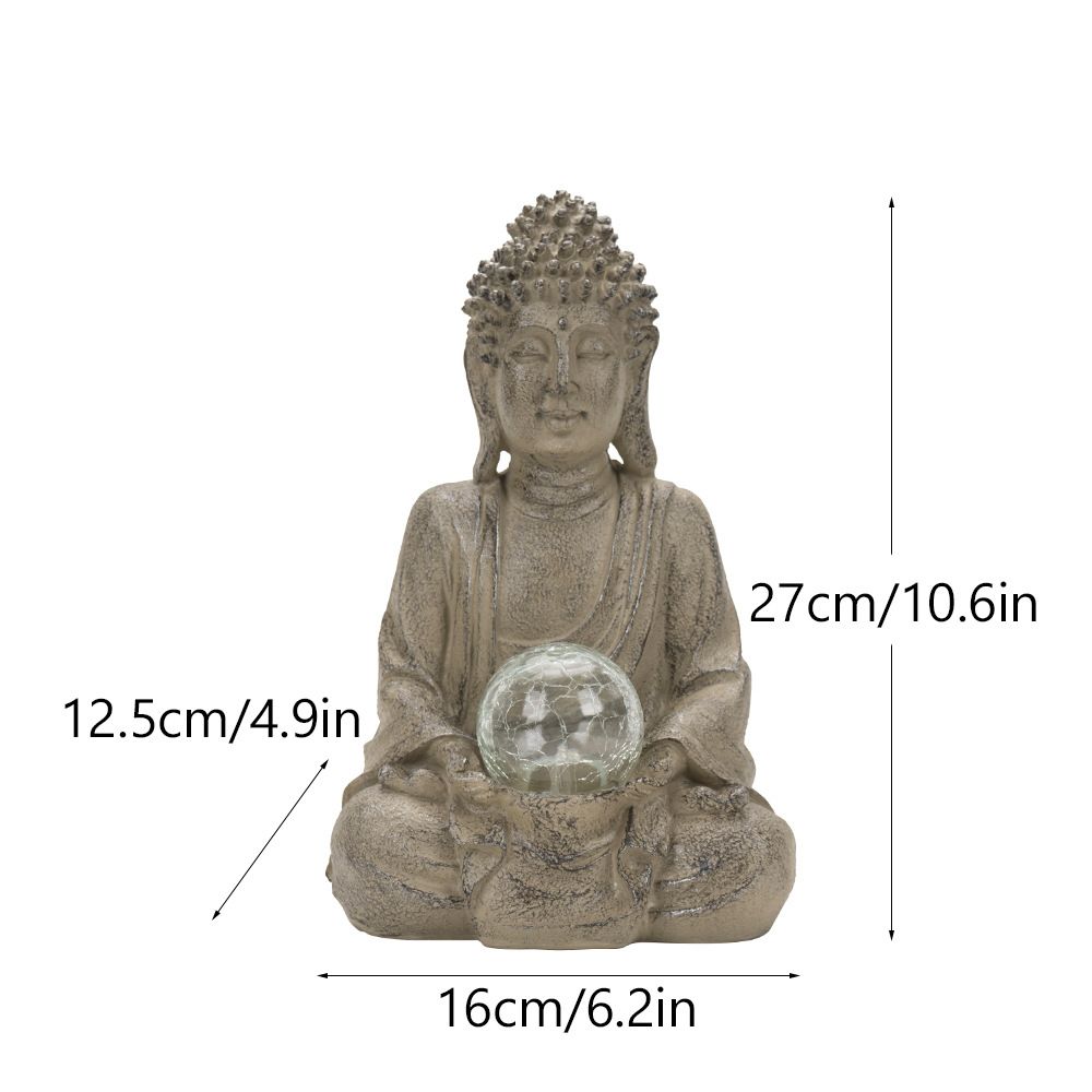 Vilead 27.5 センチメートル樹脂製仏像 LED ラ - Outdoor Zen Lighting のレビューと価格