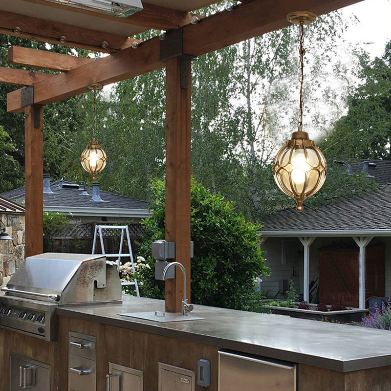 アメリカの防水屋外シャンデリア、天井ライト、パティオ、廊下、 - Outdoor Lighting On Fence のレビューと価格
