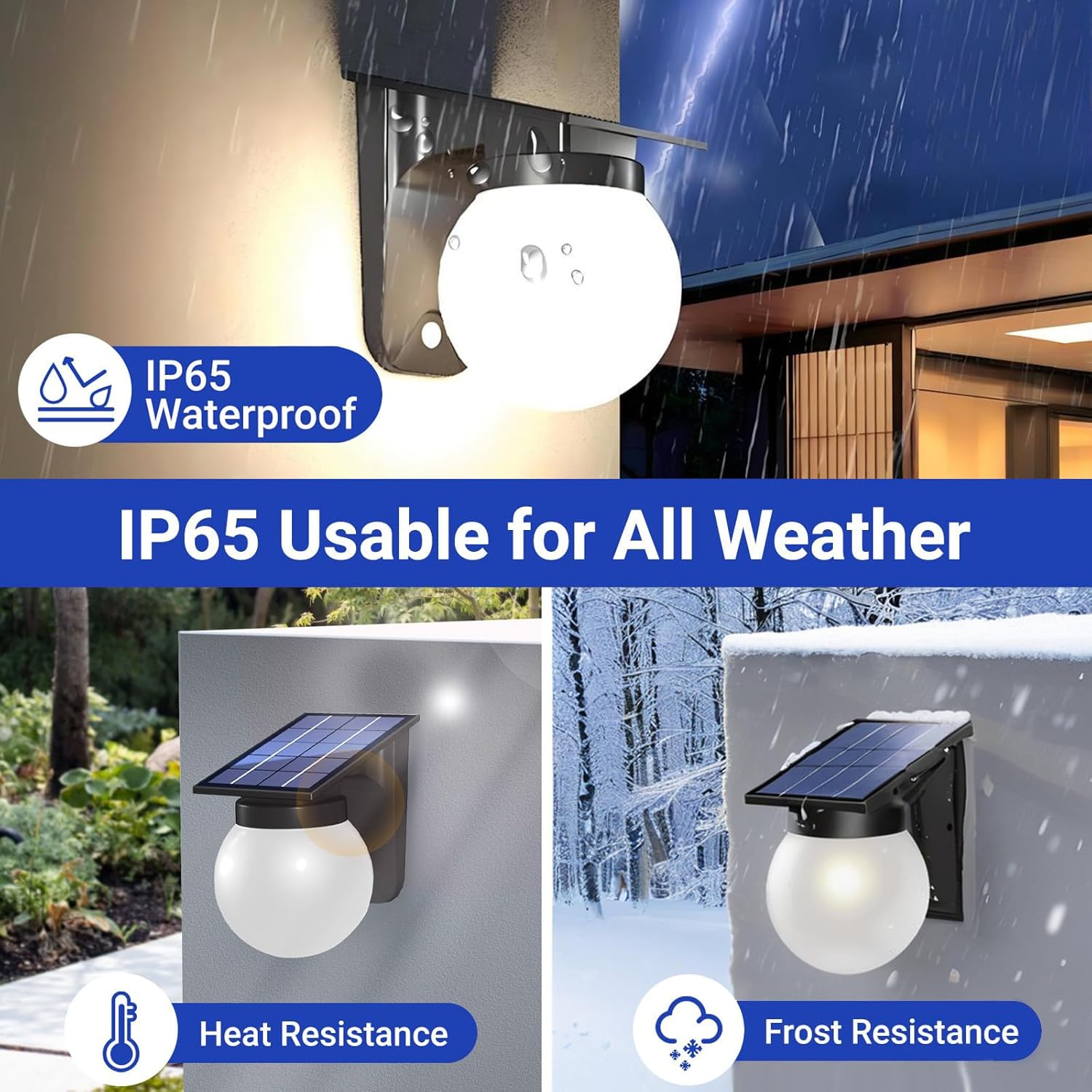 ソーラー球形ウォールライト 屋外IP65防水 ラウンドボール - Outdoor Lighting On Fence のレビューと価格