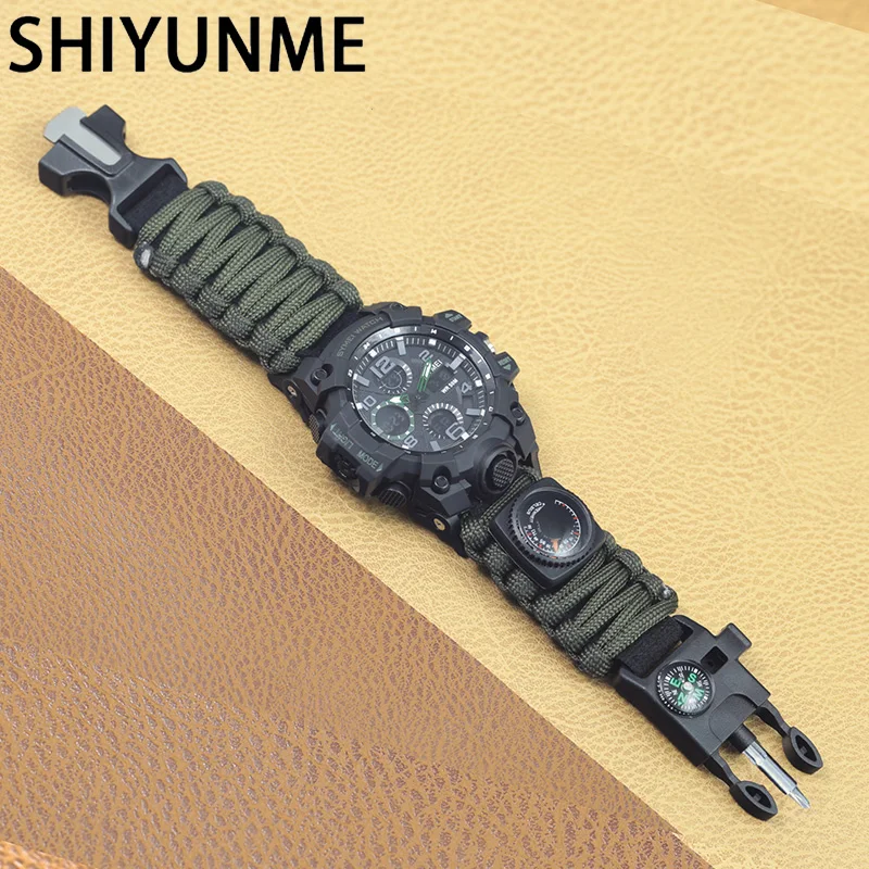 SHIYUNME アウトドアサバイバルメンズウォッチ多機能防 - Outdoor Lighting Timer のレビューと価格