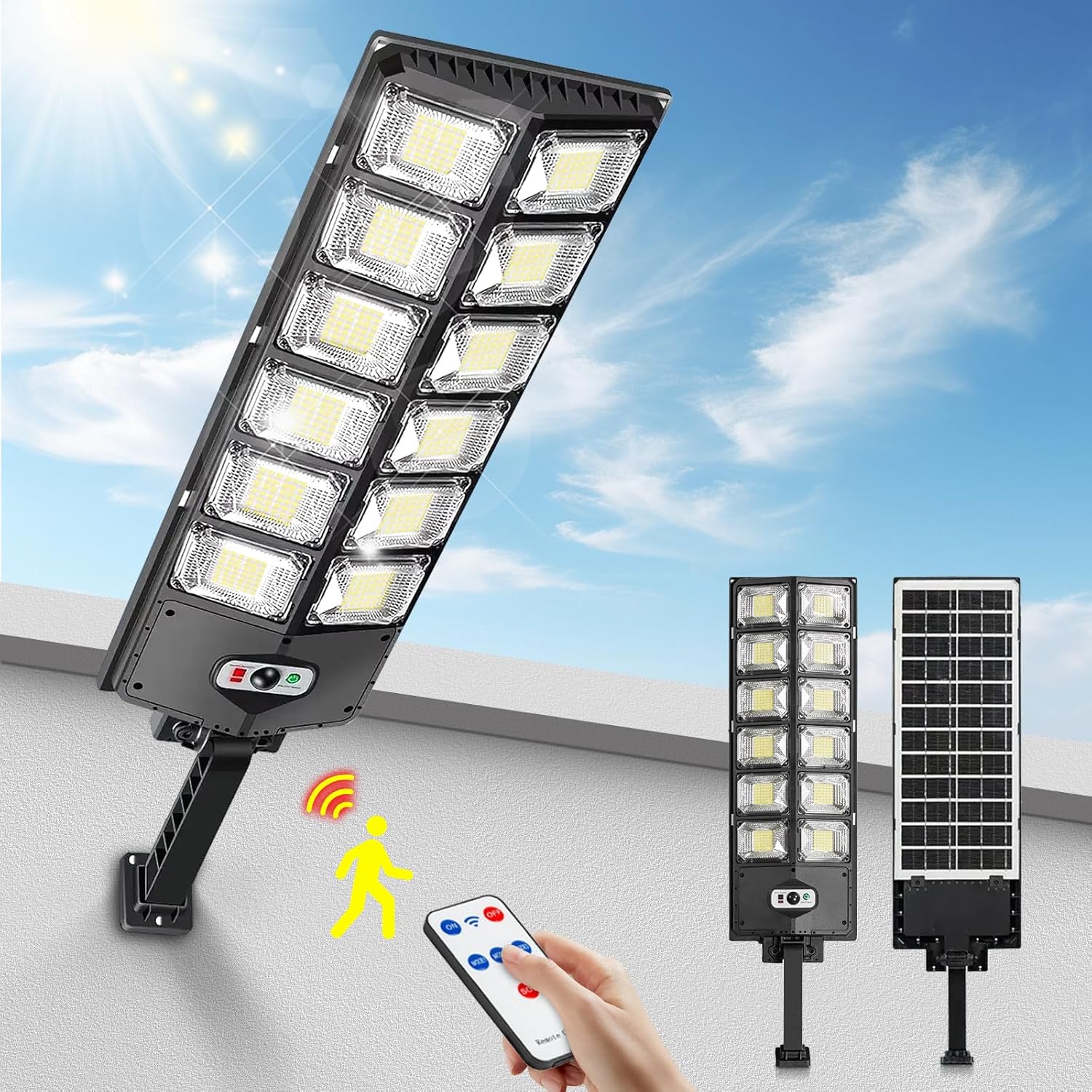 12000LM ソーラー街路灯 屋外防水 明るさモーションセ - Outdoor Lighting Front Yard のレビューと価格