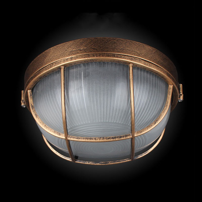ヴィンテージ屋外シーリングランプ、ブロンズメタルガラス保護庭 - Xl Outdoor Lighting のレビューと価格