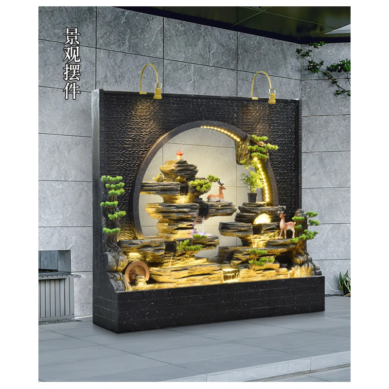 カスタム7フィート エレガントな屋外カーテンパネル噴水 ロッ - Outdoor Zen Lighting のレビューと価格