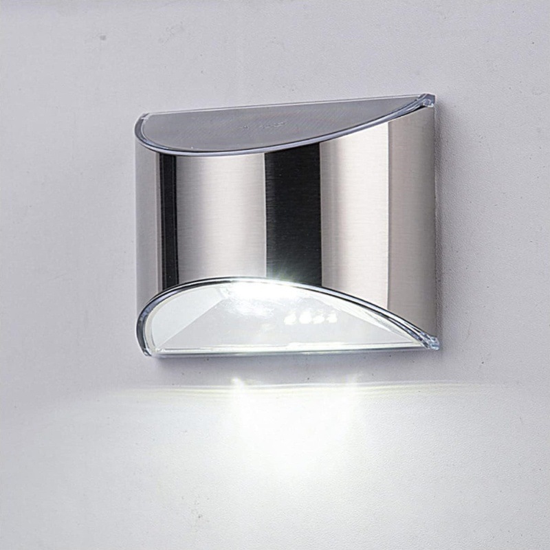 2 個ソーラーガーデンライトステンレス鋼中庭壁ランプ防水屋外 - Outdoor Lighting On Fence のレビューと価格