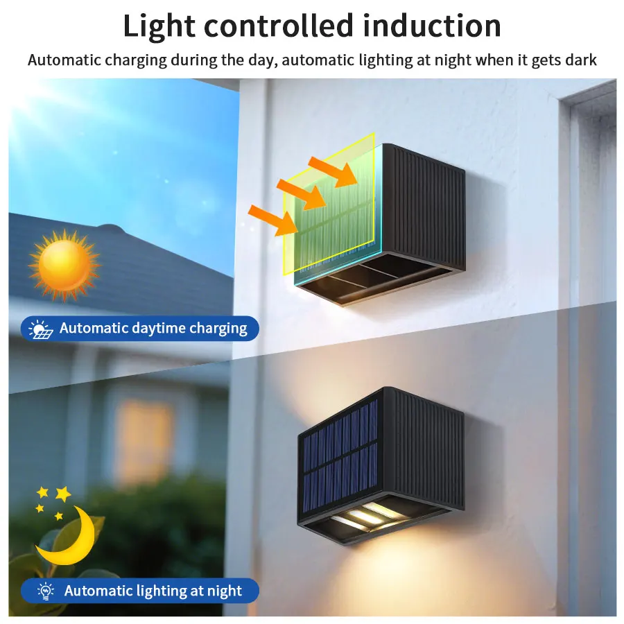 屋外ソーラーフェンスライトLEDウォールランプ防水薄暮から夜 - Outdoor Lighting On Fence のレビューと価格
