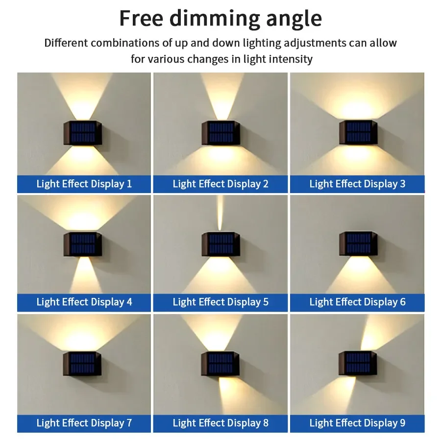 屋外ソーラーフェンスライトLEDウォールランプ防水薄暮から夜 - Outdoor Lighting On Fence のレビューと価格