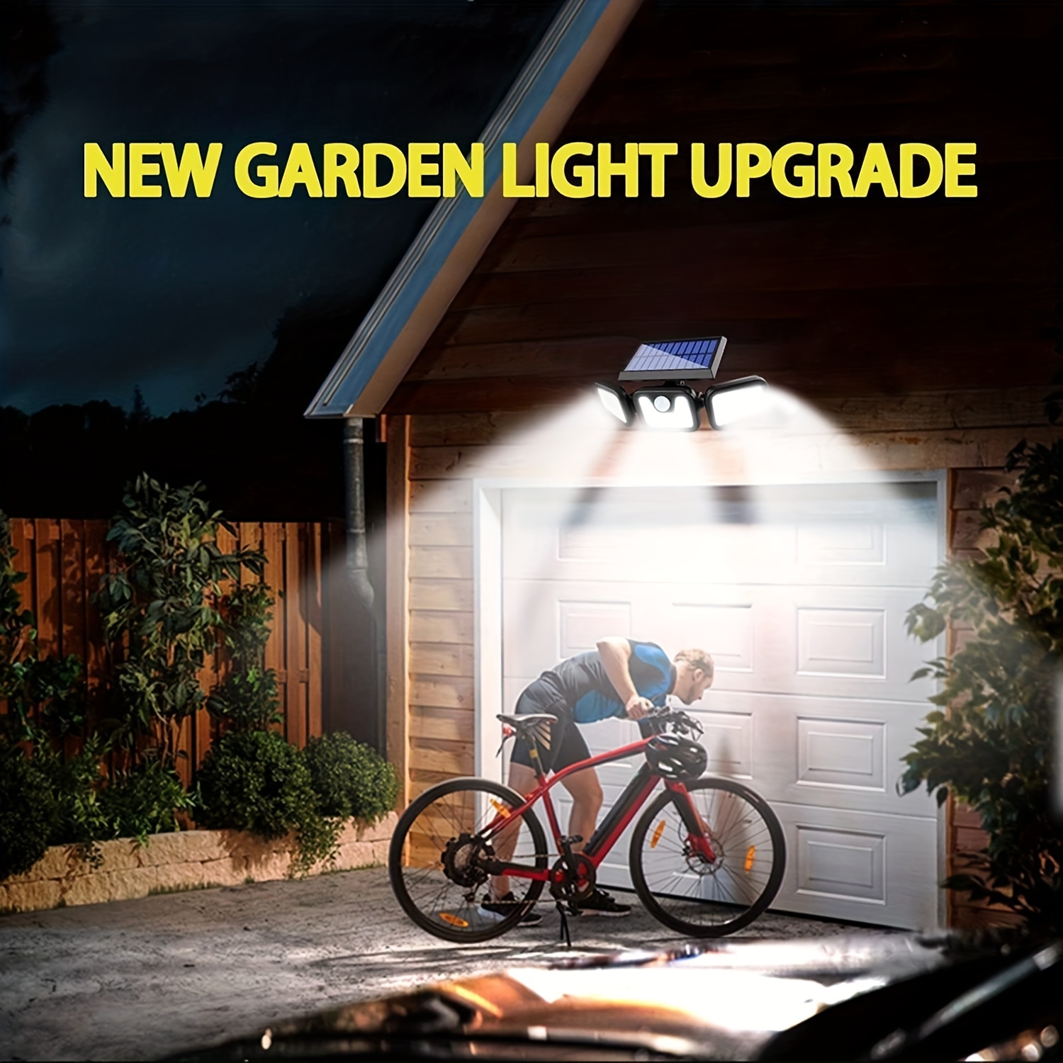 74 LED ソーラーパワーモーションセンサーライト ウォー - Outdoor Lighting Front Yard のレビューと価格