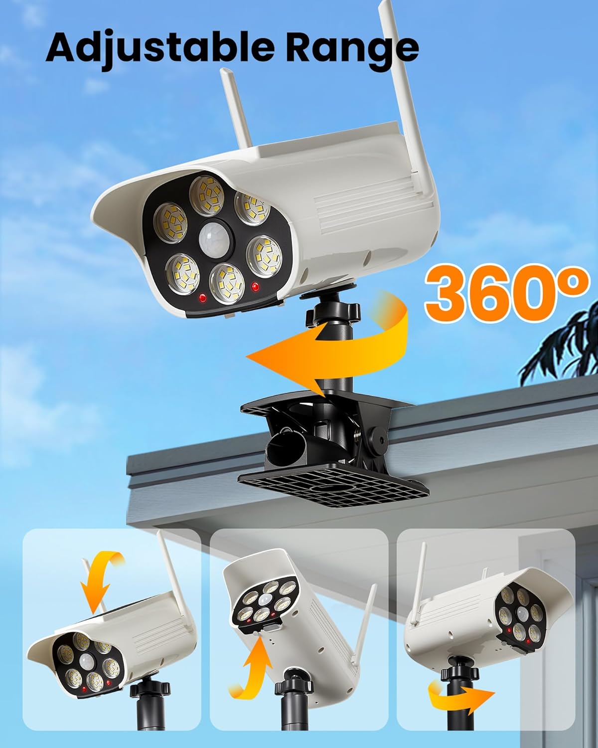 ソーラー街路灯 LED クリップオンソーラーセキュリティカメ - Outdoor Lighting On Fence のレビューと価格
