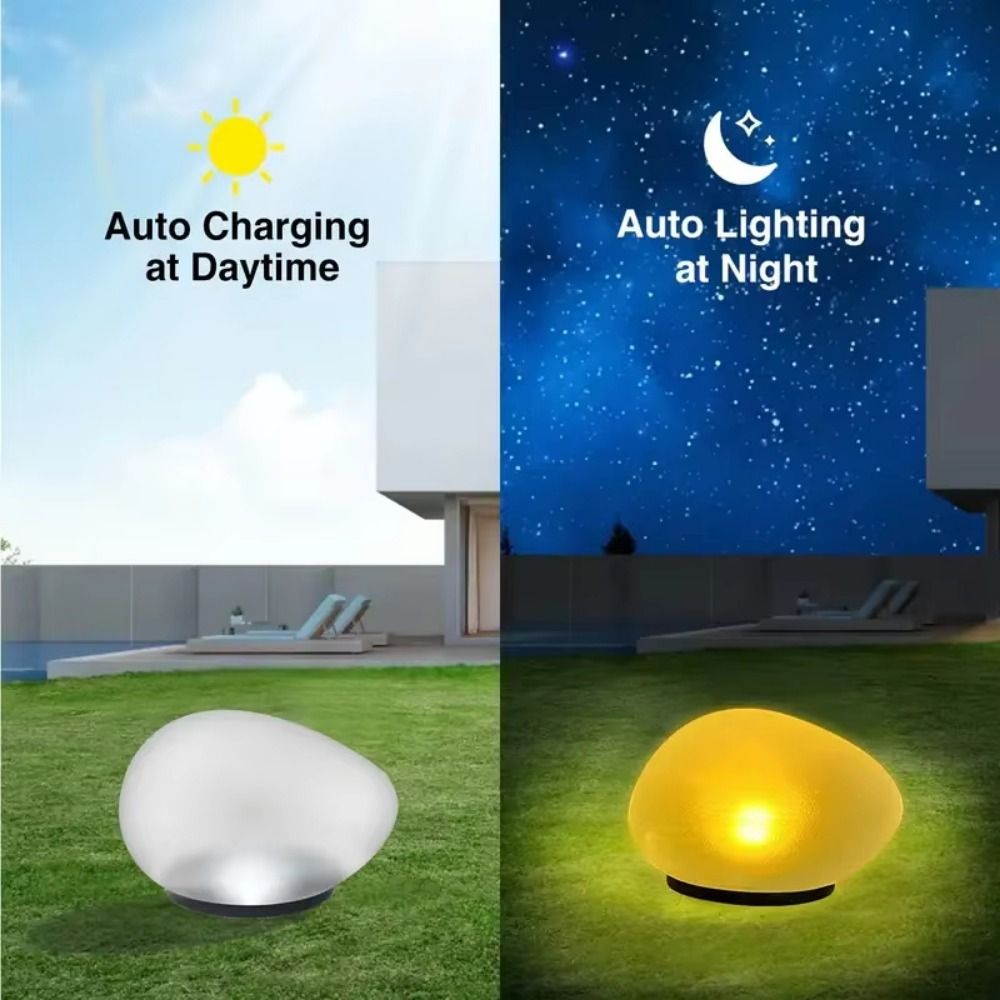 ソーラーストーン 4LED ライトフロストガラスグラウンドラ - Landscape Spike Light のレビューと価格