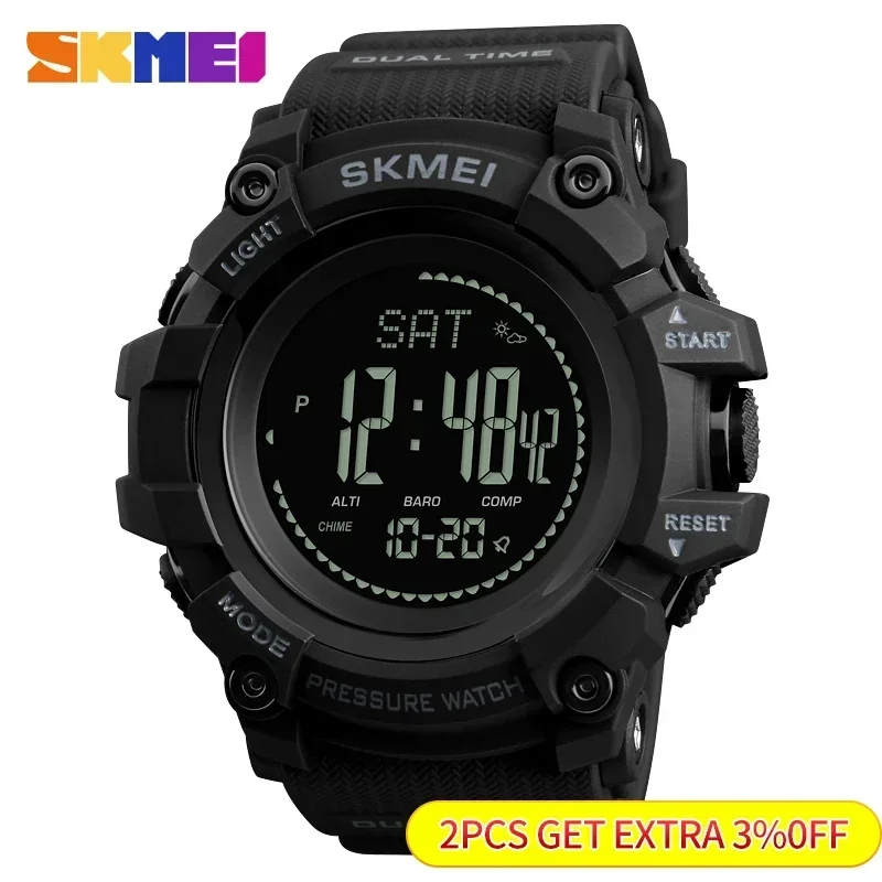 SKmei-男性用デジタルブレスレット,屋外用防水時計,血圧 - Outdoor Lighting Timer のレビューと価格