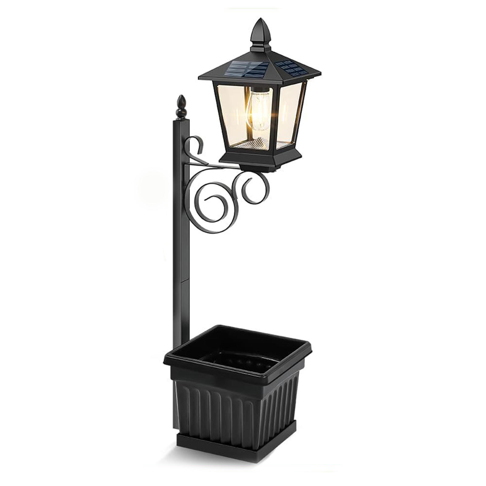 2-in-1 ソーラー プランター ランプ 8-10 時間長 - Outdoor Lighting Front Yard のレビューと価格