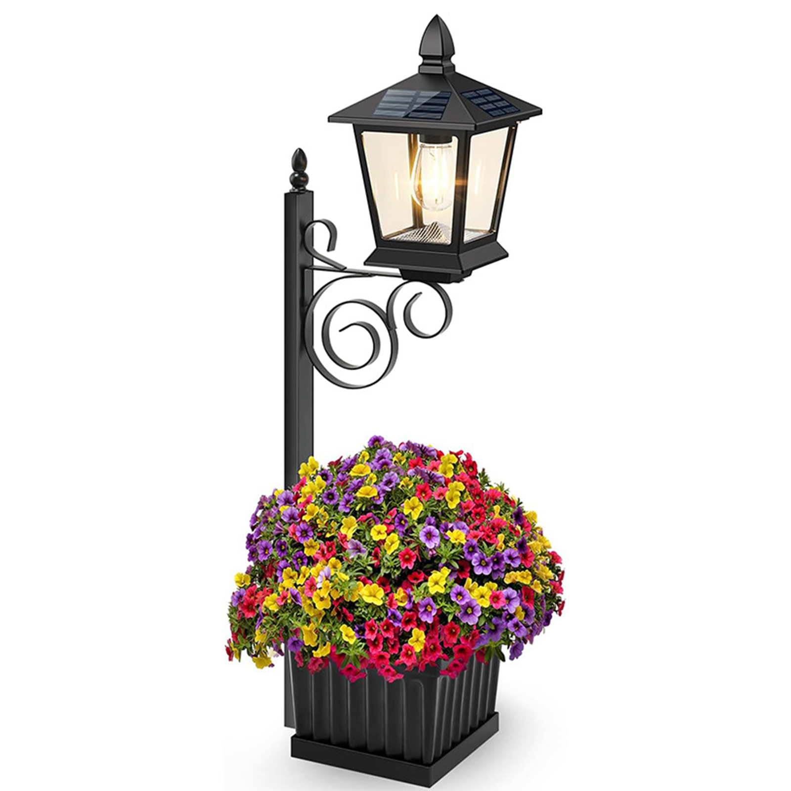 2-in-1 ソーラー プランター ランプ 8-10 時間長 - Outdoor Lighting Front Yard のレビューと価格