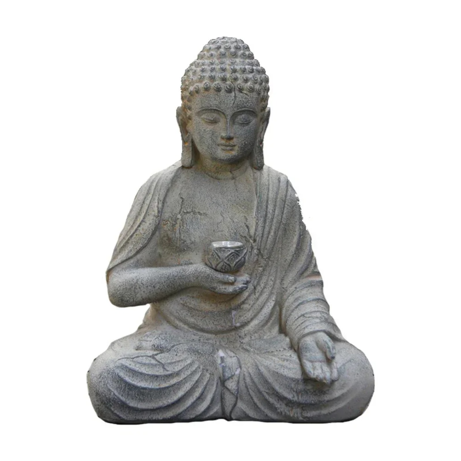 ソーラーガーデン像仏陀樹脂屋外装飾ライト彫刻禅庭装飾パティオ - Outdoor Zen Lighting のレビューと価格