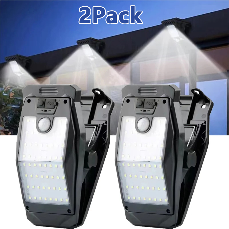 新製品 2/1個 クリップ式ソーラーライト 屋外防水 58  - Outdoor Lighting On Fence のレビューと価格