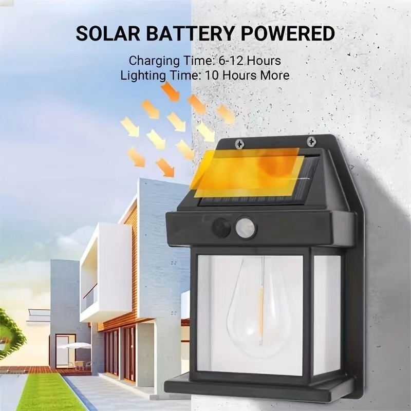 強力なソーラーウォールライト屋外防水 LED ランプハウスガ - Outdoor Lighting On Fence のレビューと価格
